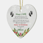 Eerste Kerstmis als mama en papa Keramisch Ornament (Links)