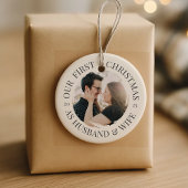 Eerste Kerstmis als man en vrouw Keramisch Ornament
