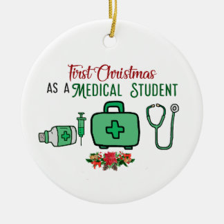 Eerste Kerstmis als medisch student Ornament Medi