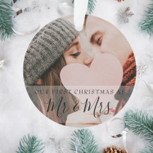 Eerste kerstmis als meneer en mevrouw foto's