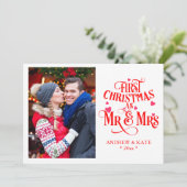 Eerste Kerstmis Als Meneer En Mevrouw Persoonlijke (Staand voorkant)