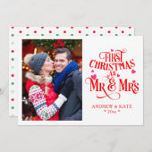 Eerste Kerstmis Als Meneer En Mevrouw Persoonlijke (Voorkant / Achterkant)
