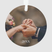 Eerste Kerstmis als Meneer & Mevrouw Foto's Ornament (achterkant)