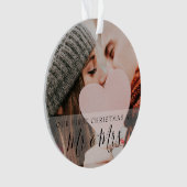 Eerste Kerstmis als Meneer & Mevrouw Foto's Ornament (voorkant)