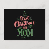 Eerste Kerstmis als moeder bijpassende Kerstmis Feestdagenkaart (Voorkant)