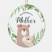 Eerste Kerstmis als Moeder-sieraad Keramisch Ornament (Links)