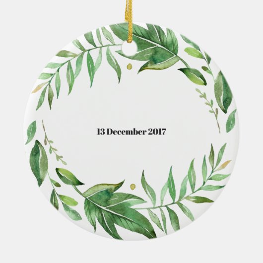 Eerste Kerstmis als Moeder-sieraad Keramisch Ornament (Achterkant)