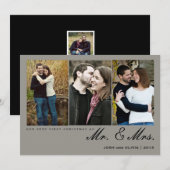 Eerste Kerstmis als Mr. en mevrouw | Fotokaart voo Feestdagenkaart (Voorkant / Achterkant)