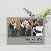 Eerste Kerstmis als Mr. en mevrouw | Fotokaart voo Feestdagenkaart (Staand voorkant)