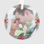 Eerste Kerstmis als Mr en Mrs bloemrijke elegante  Ornament (achterkant)