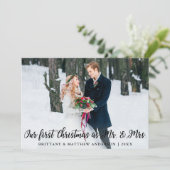 Eerste Kerstmis als Mr en Mrs Foto Rode Kaart (Staand voorkant)