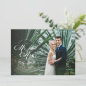 Eerste Kerstmis als Mr en Mrs Holiday Fotokaart Feestdagenkaart (Staand voorkant)