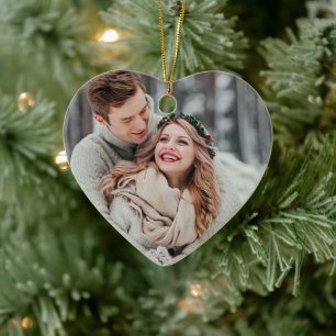 Eerste Kerstmis als Mr en Mrs Wedding Foto Keramisch Ornament