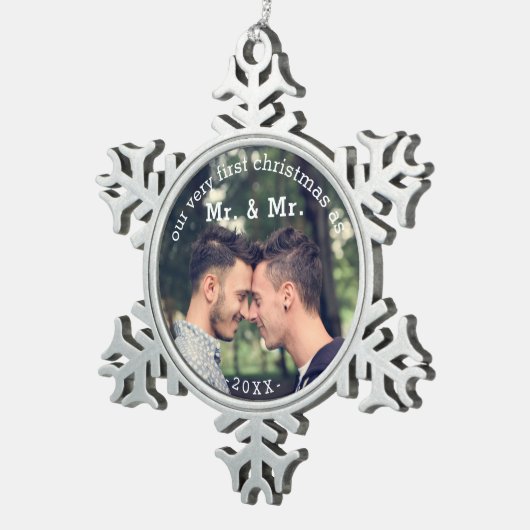 Eerste Kerstmis als Mr. & Mr. Keepomwille Ornament (Rechts)