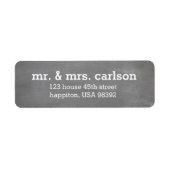 Eerste Kerstmis als Mr & Mrs Chalkboard | Etiket (Voorkant)