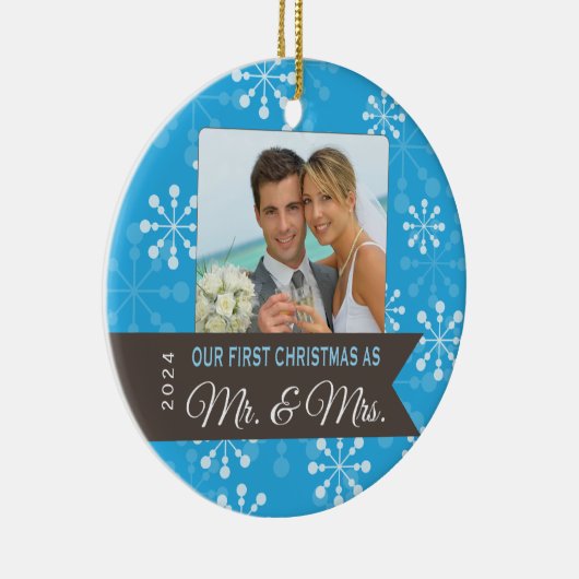 Eerste Kerstmis als Mr & Mrs Christmas Ornament (Rechts)