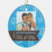Eerste Kerstmis als Mr & Mrs Christmas Ornament (Links)