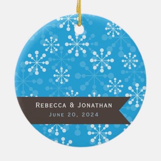 Eerste Kerstmis als Mr & Mrs Christmas Ornament (Achterkant)