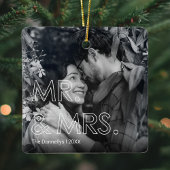 Eerste Kerstmis als Mr & Mrs Foto Keramisch Ornament