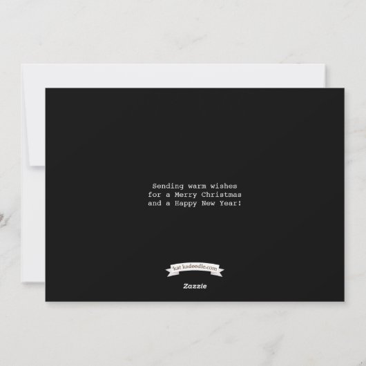 Eerste Kerstmis als Mr & Mrs Holiday Fotokaart Feestdagenkaart (Achterkant)