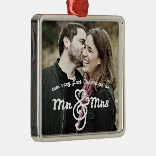 Eerste Kerstmis als Mr & Mrs Keepomwille Ornament (Rechts)