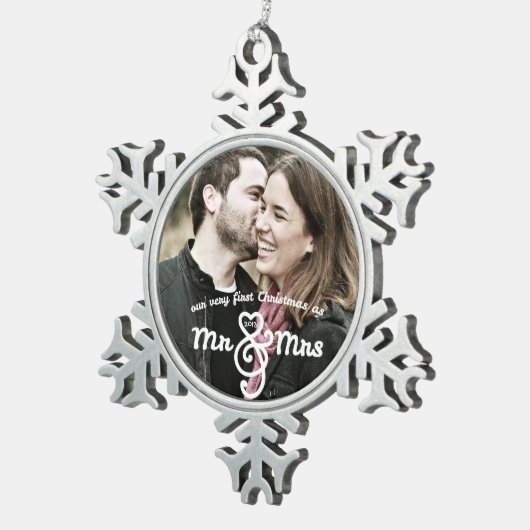 Eerste Kerstmis als Mr & Mrs Keepomwille Ornament (Rechts)