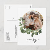 "Eerste Kerstmis als Mr & Mrs" Pas getrouwd kerst Briefkaart (Voorkant / Achterkant)