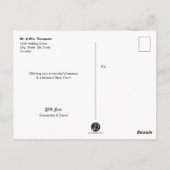 "Eerste Kerstmis als Mr & Mrs" Pas getrouwd kerst Briefkaart (Achterkant)