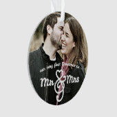 Eerste Kerstmis als Mr. & Mrs Photo Ornament (voorkant)