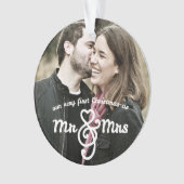 Eerste Kerstmis als Mr. & Mrs Photo Ornament (voorkant)