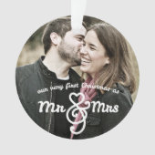 Eerste Kerstmis als Mr. & Mrs Photo Ornament (voorkant)