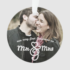 Eerste Kerstmis als Mr. & Mrs Photo Ornament