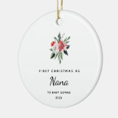 Eerste Kerstmis als Nana |  en Elegant Keramisch Ornament (Links)
