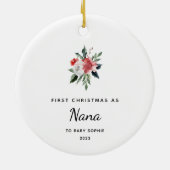 Eerste Kerstmis als Nana |  en Elegant Keramisch Ornament (Achterkant)