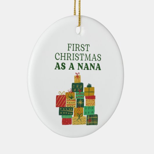 Eerste Kerstmis als Nana Keramisch Ornament (Rechts)