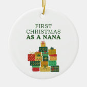 Eerste Kerstmis als Nana Keramisch Ornament (Voorkant)