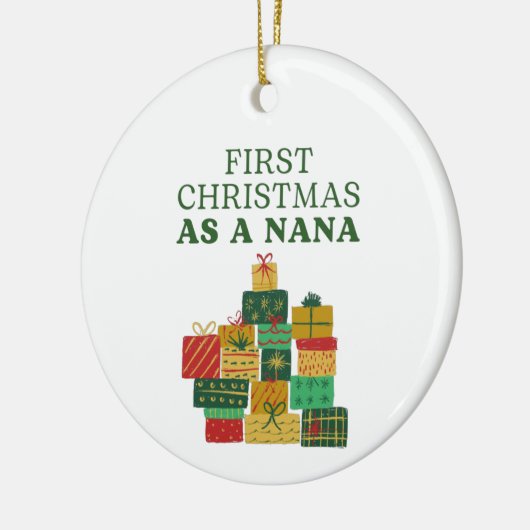 Eerste Kerstmis als Nana Keramisch Ornament (Links)