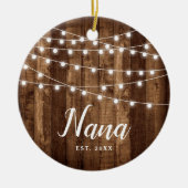 Eerste Kerstmis als Nana Rustic op persoonlijke ti Keramisch Ornament (Voorkant)