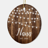 Eerste Kerstmis als Nana Rustic op persoonlijke ti Keramisch Ornament (Links)