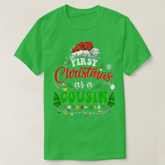 Eerste Kerstmis als neef kerstman met Ugly Xmas 2 T-shirt (Design voorkant)