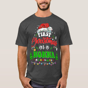 Eerste Kerstmis als nonna Santa Hat Ugly 20 T-shirt