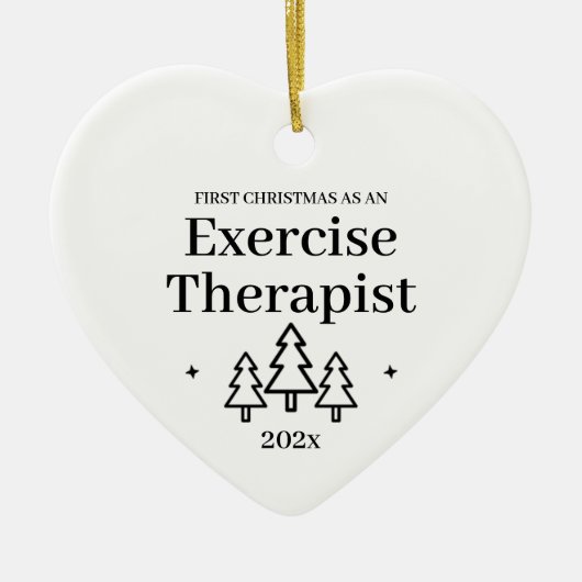 Eerste Kerstmis als oefenterapist Keramisch Ornament (Voorkant)