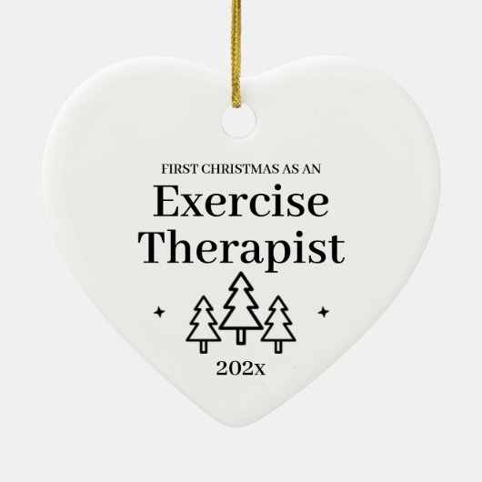 Eerste Kerstmis als oefenterapist Keramisch Ornament (Achterkant)