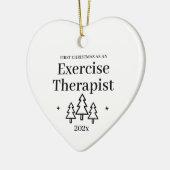 Eerste Kerstmis als oefenterapist Keramisch Ornament (Links)