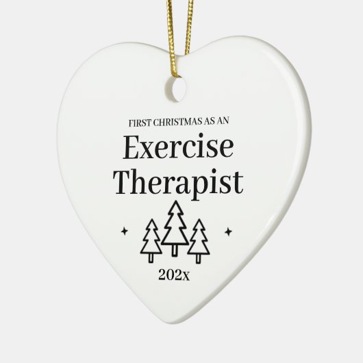 Eerste Kerstmis als oefenterapist Keramisch Ornament (Links)