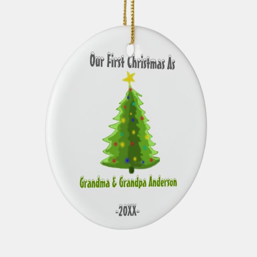 Eerste Kerstmis als oma Grandpa Xmas Ornament (Rechts)