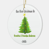 Eerste Kerstmis als oma Grandpa Xmas Ornament (Links)