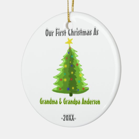 Eerste Kerstmis als oma Grandpa Xmas Ornament (Links)