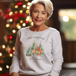 Eerste Kerstmis als Oma Jaar Schattigee Giraffe Fa Trui