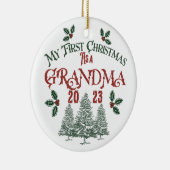Eerste Kerstmis als oma Keramisch Ornament (Rechts)
